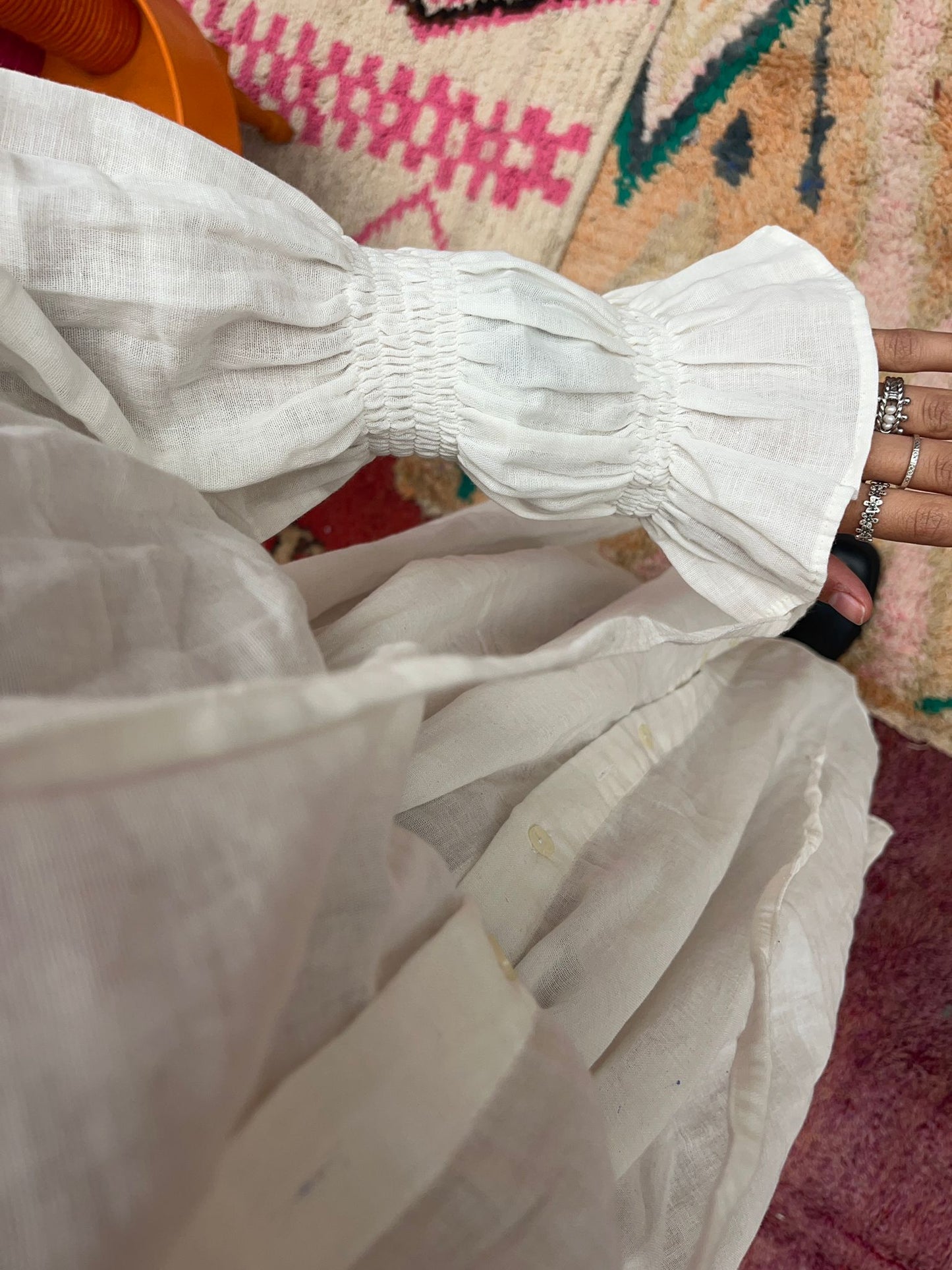 Cotton maxi dress Off white