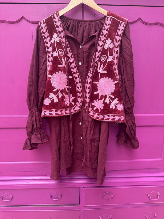 Cotton blouse Bordeaux