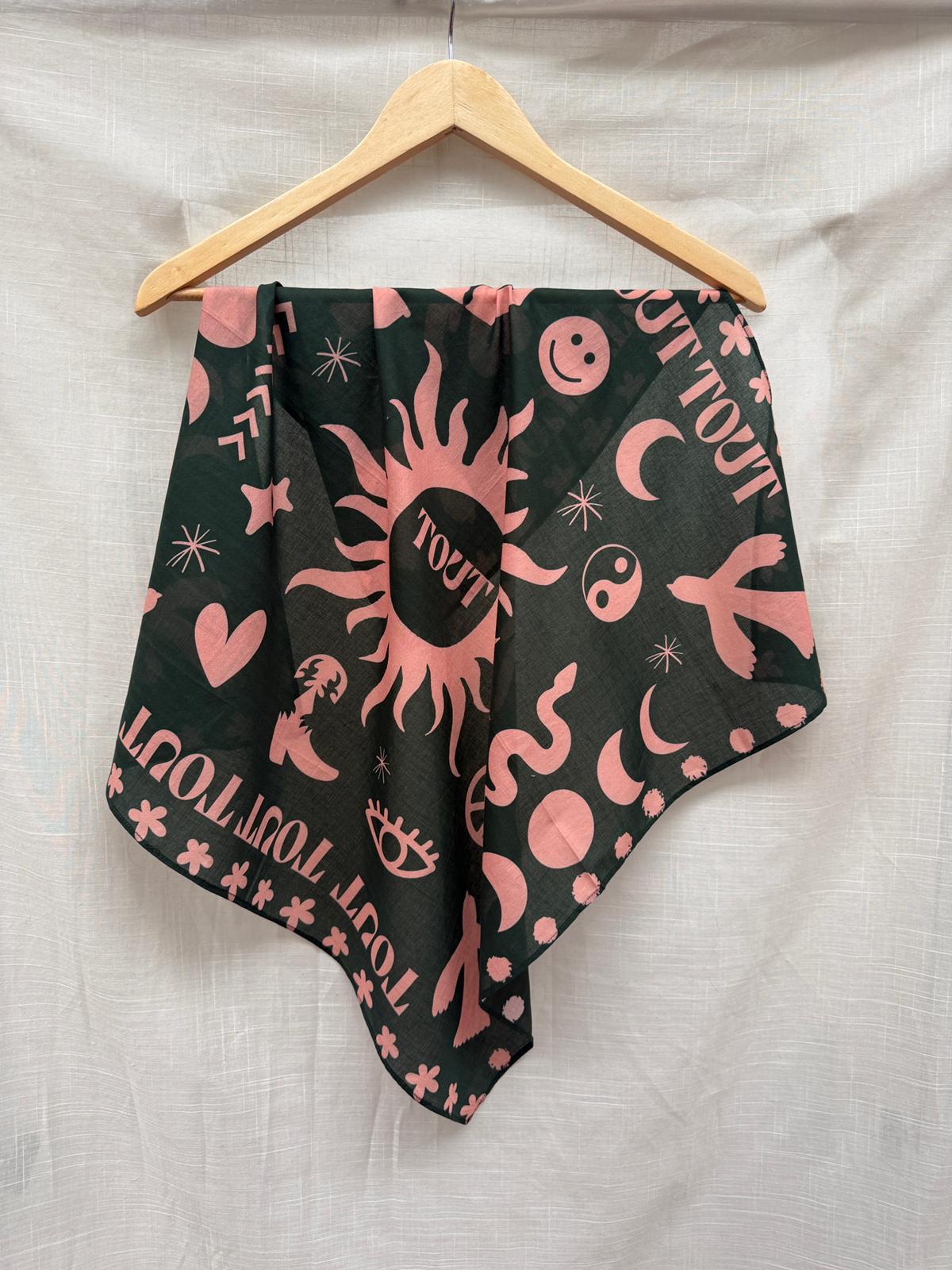 TOUT  Bandana Ellis groen/zalm