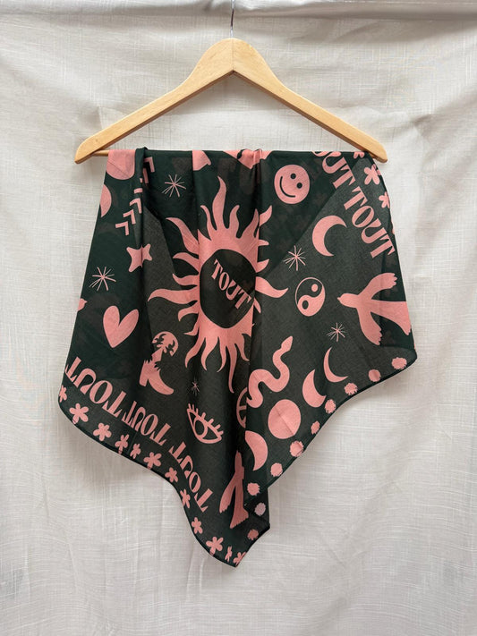 TOUT  Bandana Ellis groen/zalm