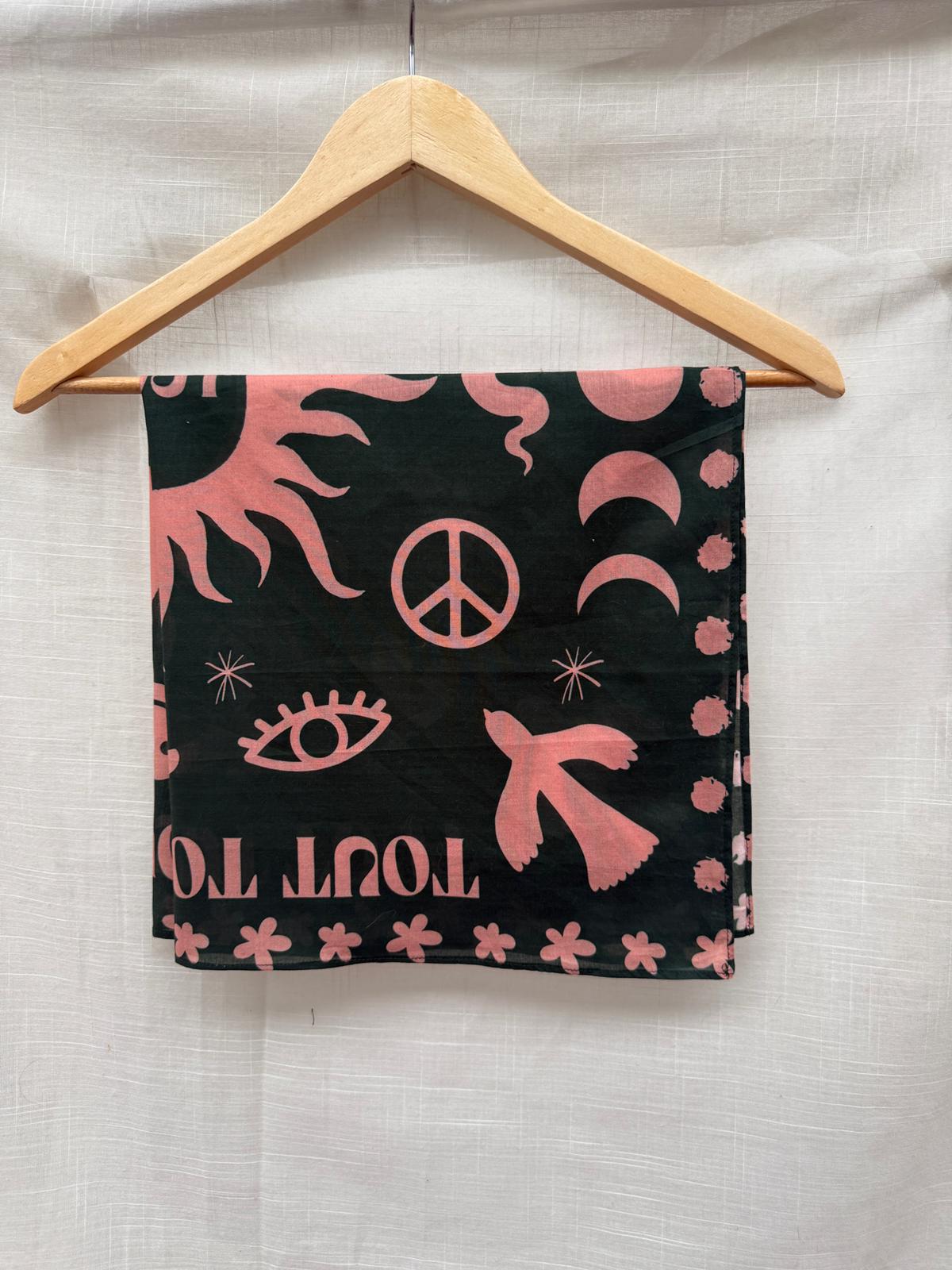 TOUT  Bandana Ellis groen/zalm