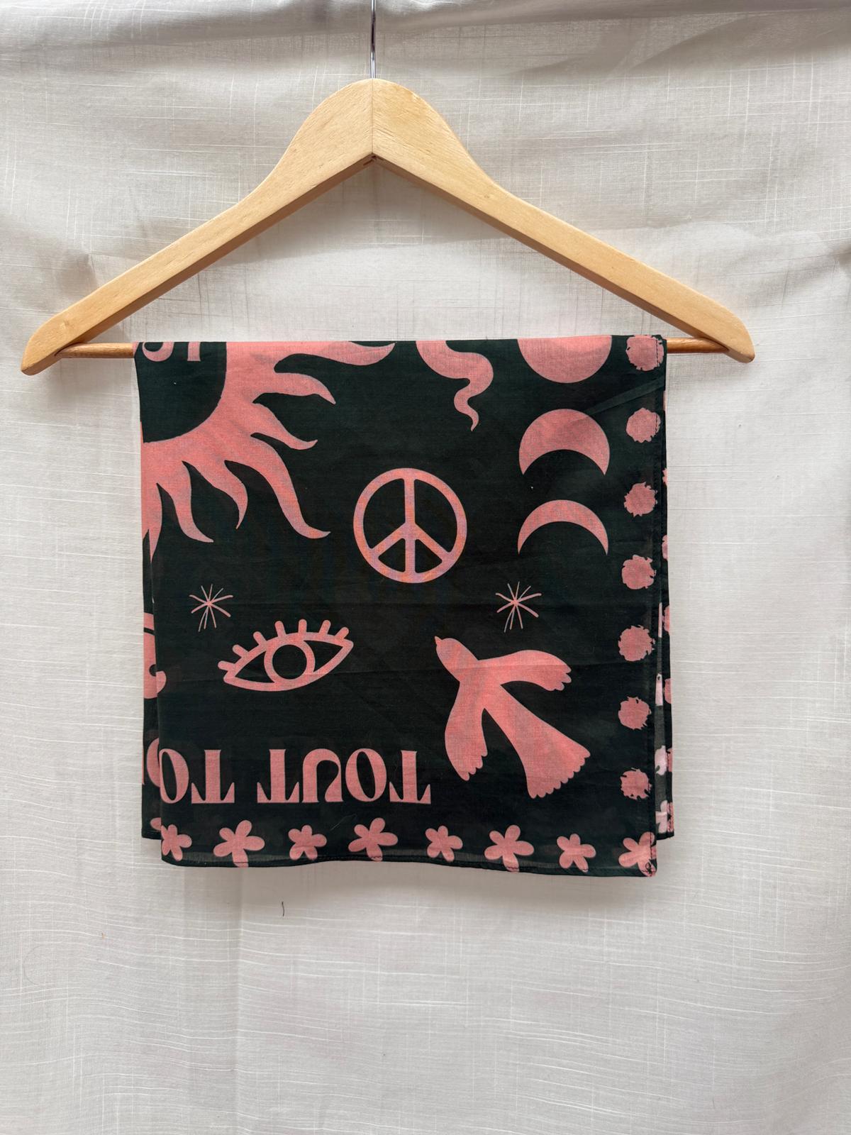 TOUT  Bandana Ellis groen/zalm