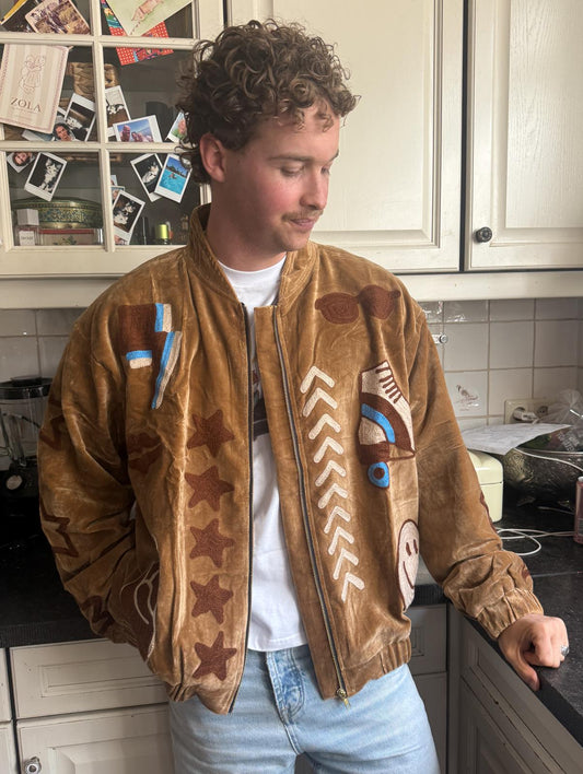 TOUT - Lola Bomber Velvet Brown UNISEX