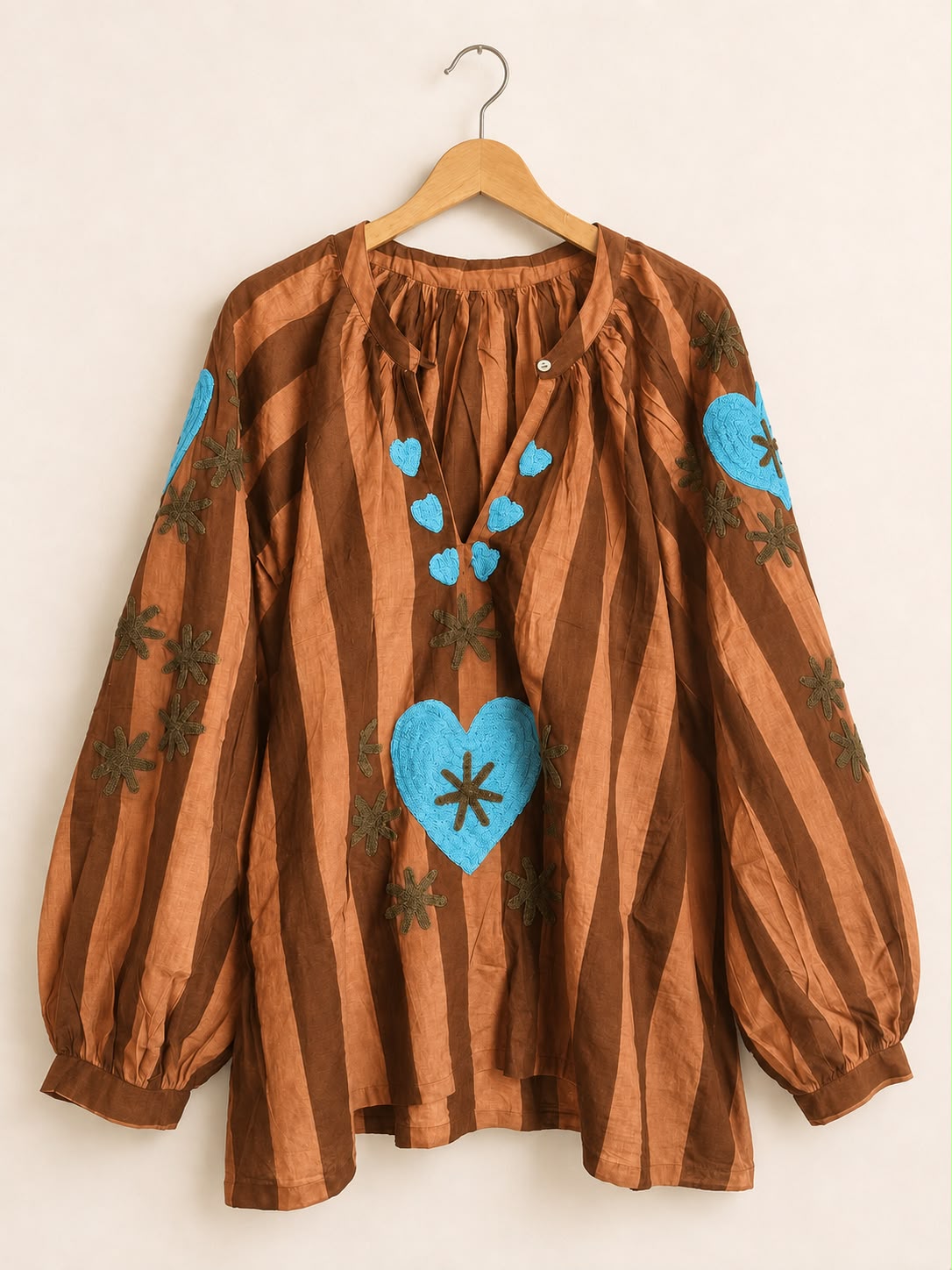 TOUT - SET OF 10 Blouses Stripe Heart