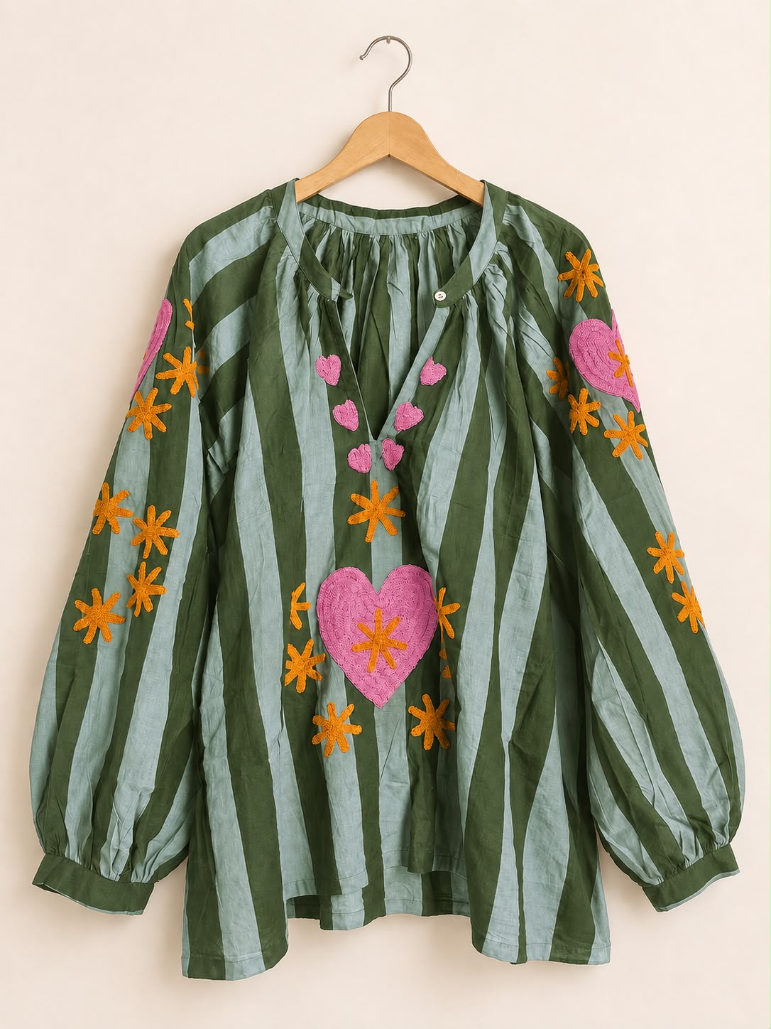 TOUT - SET OF 10 Blouses Stripe Heart