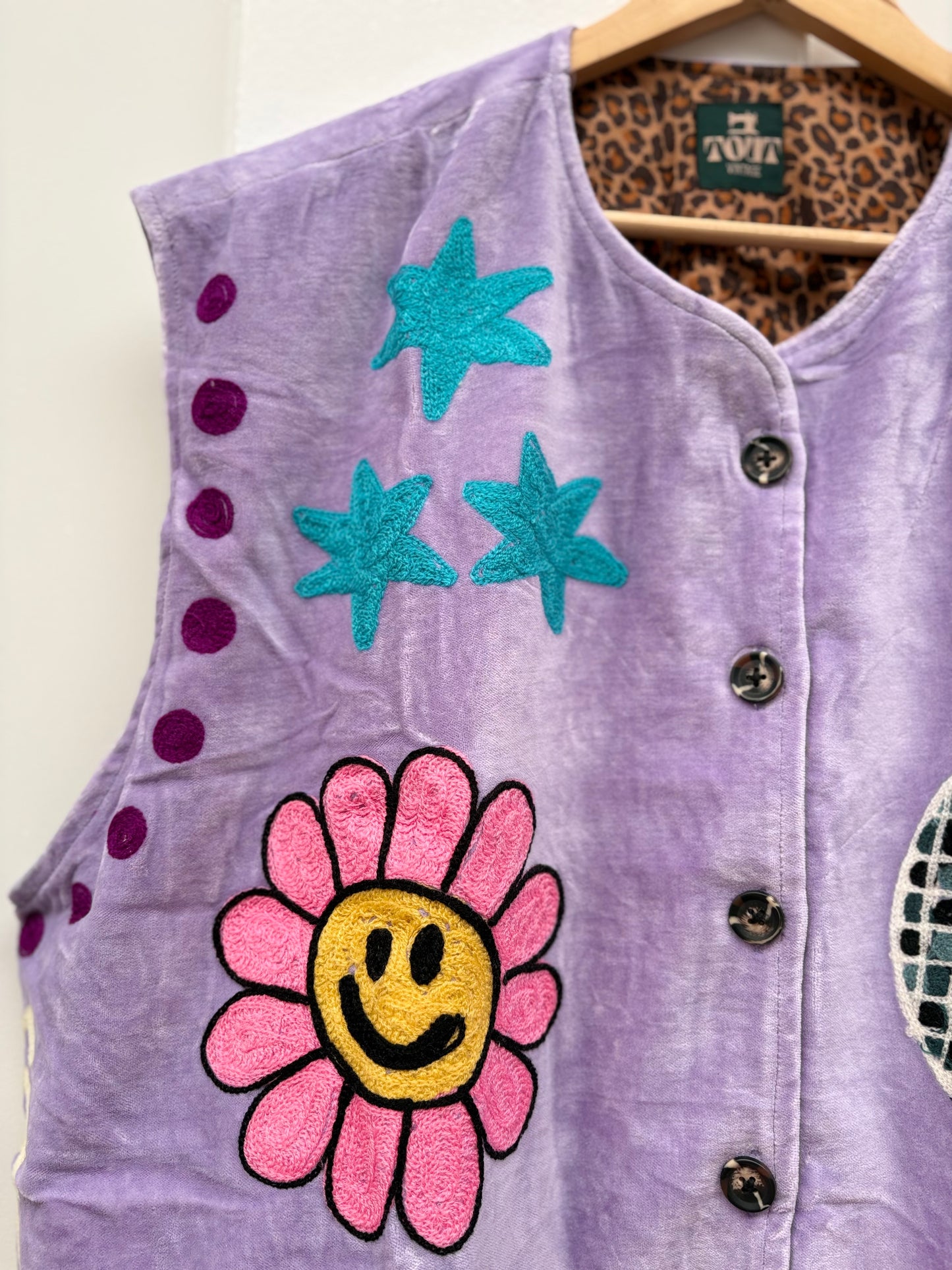 TOUT - Set of 2 Disco Vests Velvet Paars