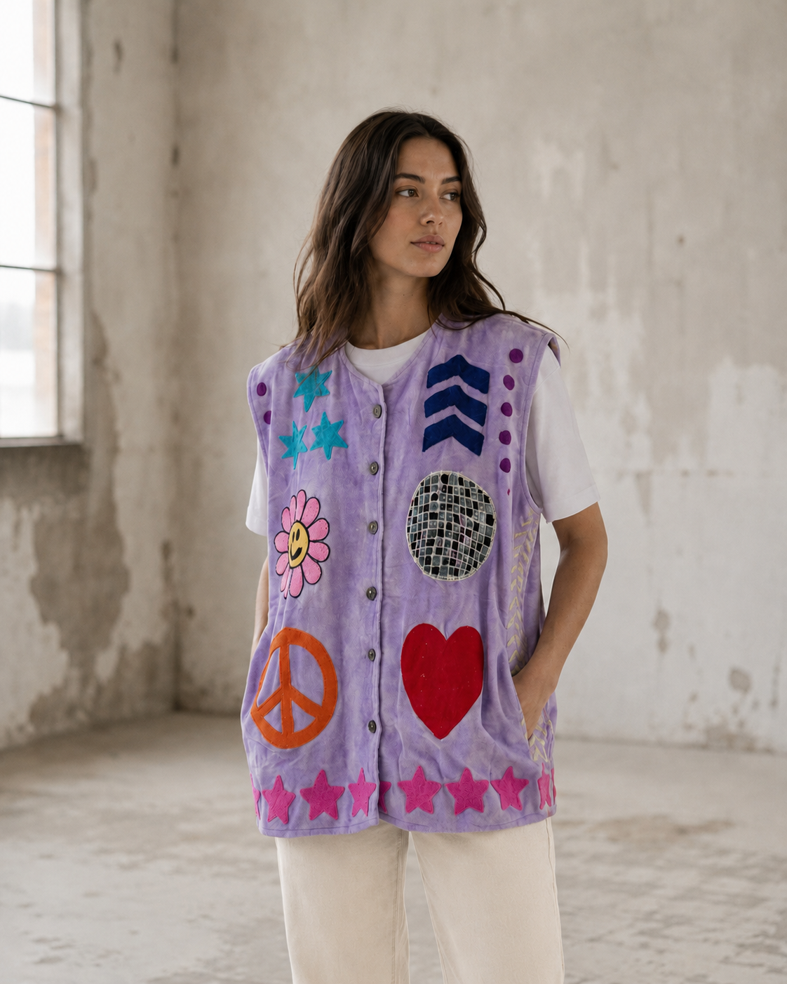 TOUT - Set of 2 Disco Vests Velvet Paars