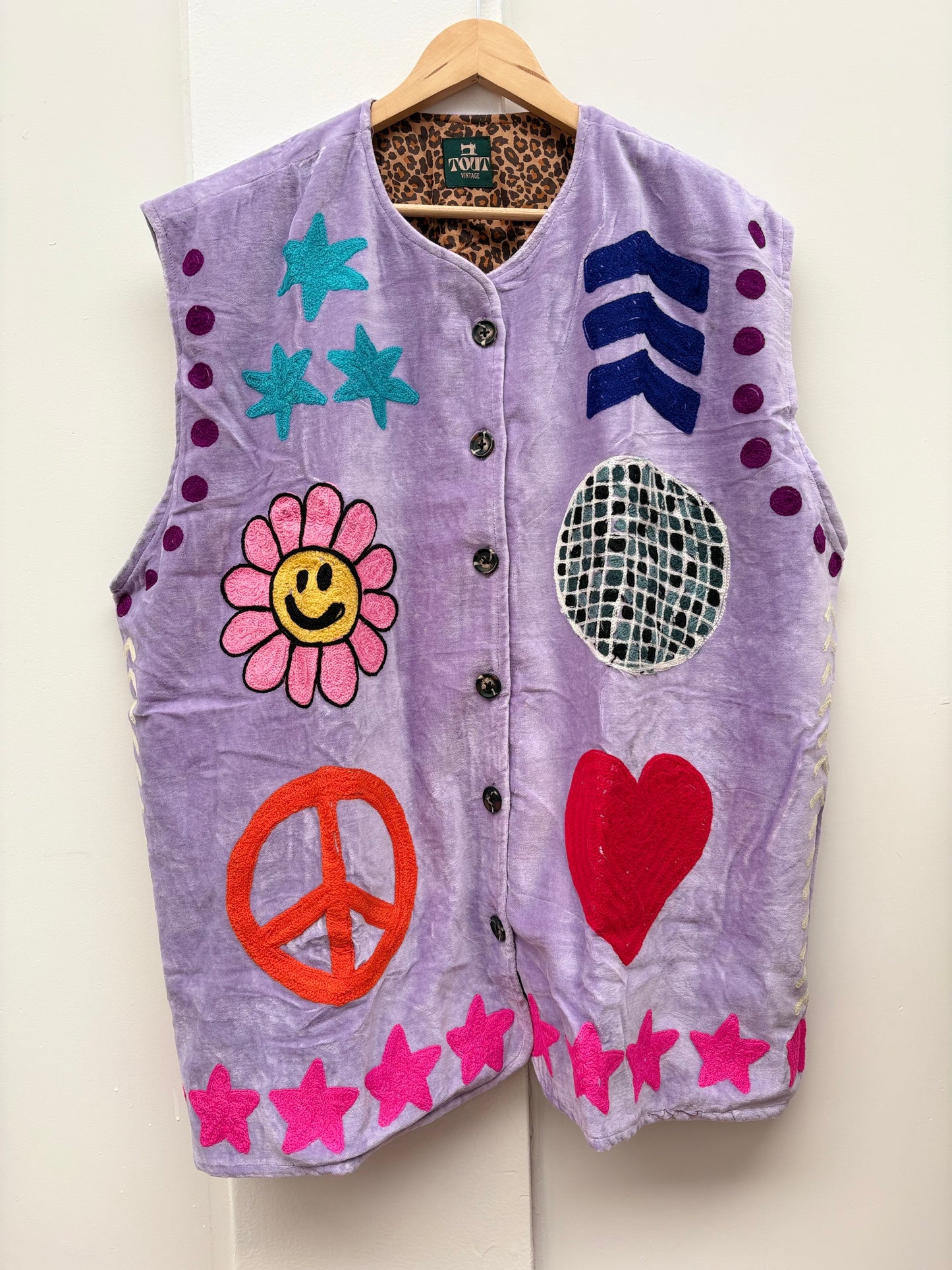 TOUT - Set of 2 Disco Vests Velvet Paars