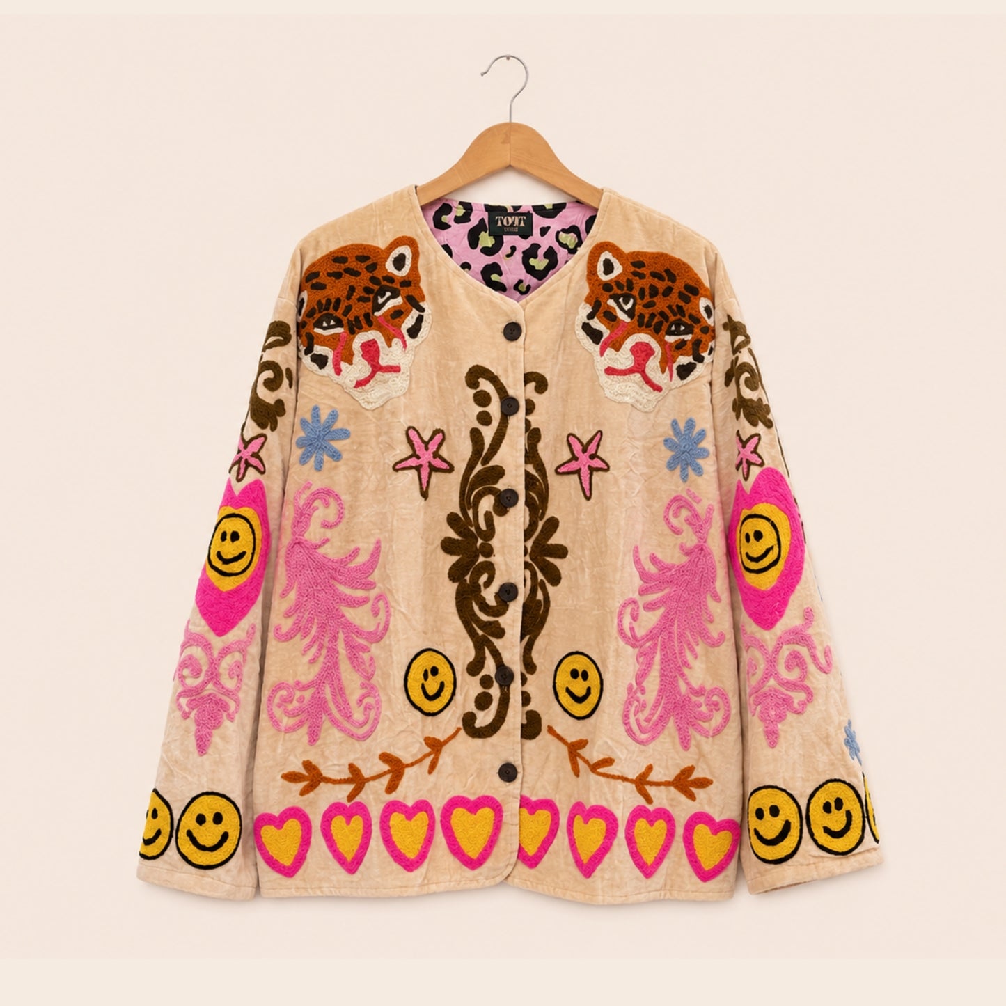 TOUT - Leopard Jacket Pink heart