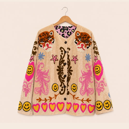 TOUT - Leopard Jacket Pink heart