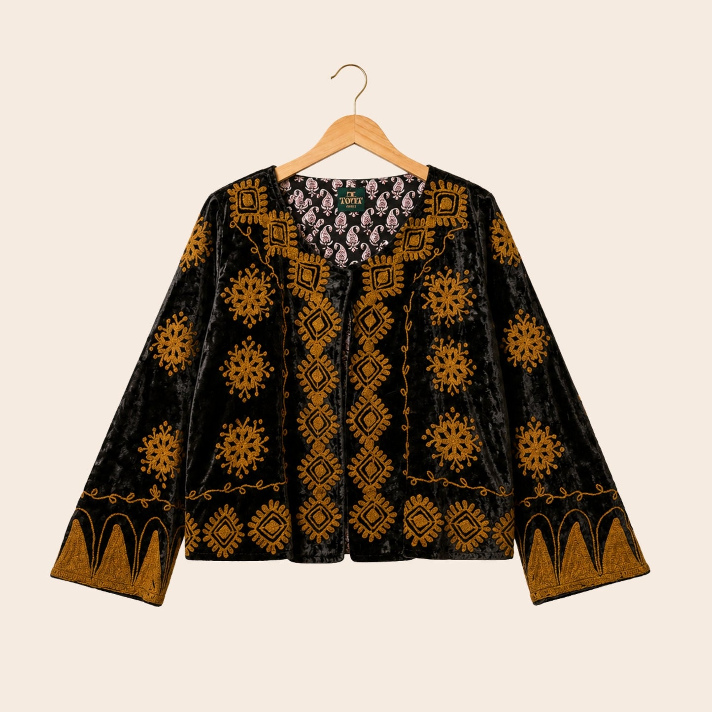TOUT - Yasmine Jacket Silk Velvet Black