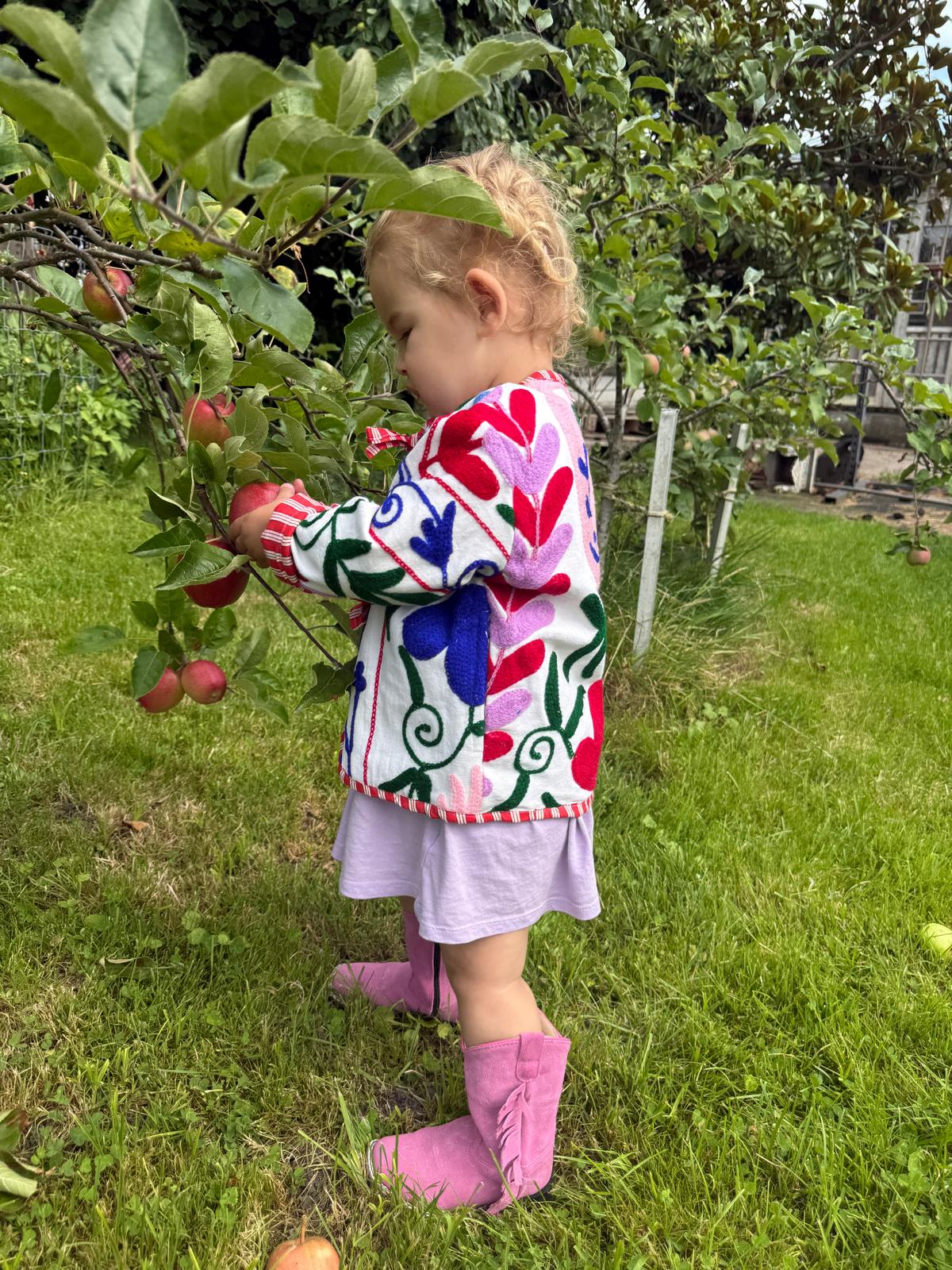 Cotton embroidery KIDS jacket flowers