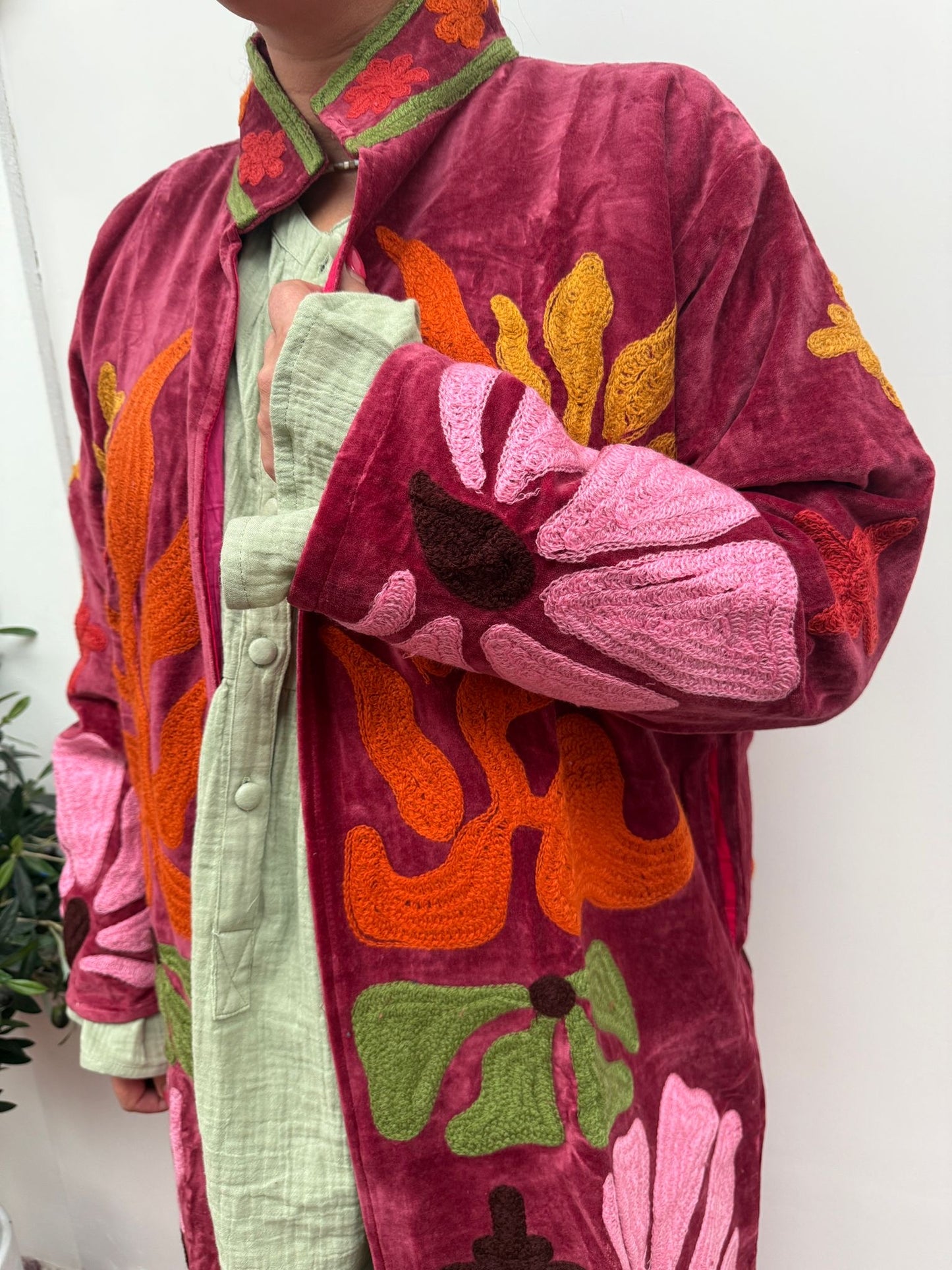 Velvet embroidery Kimmie Jacket