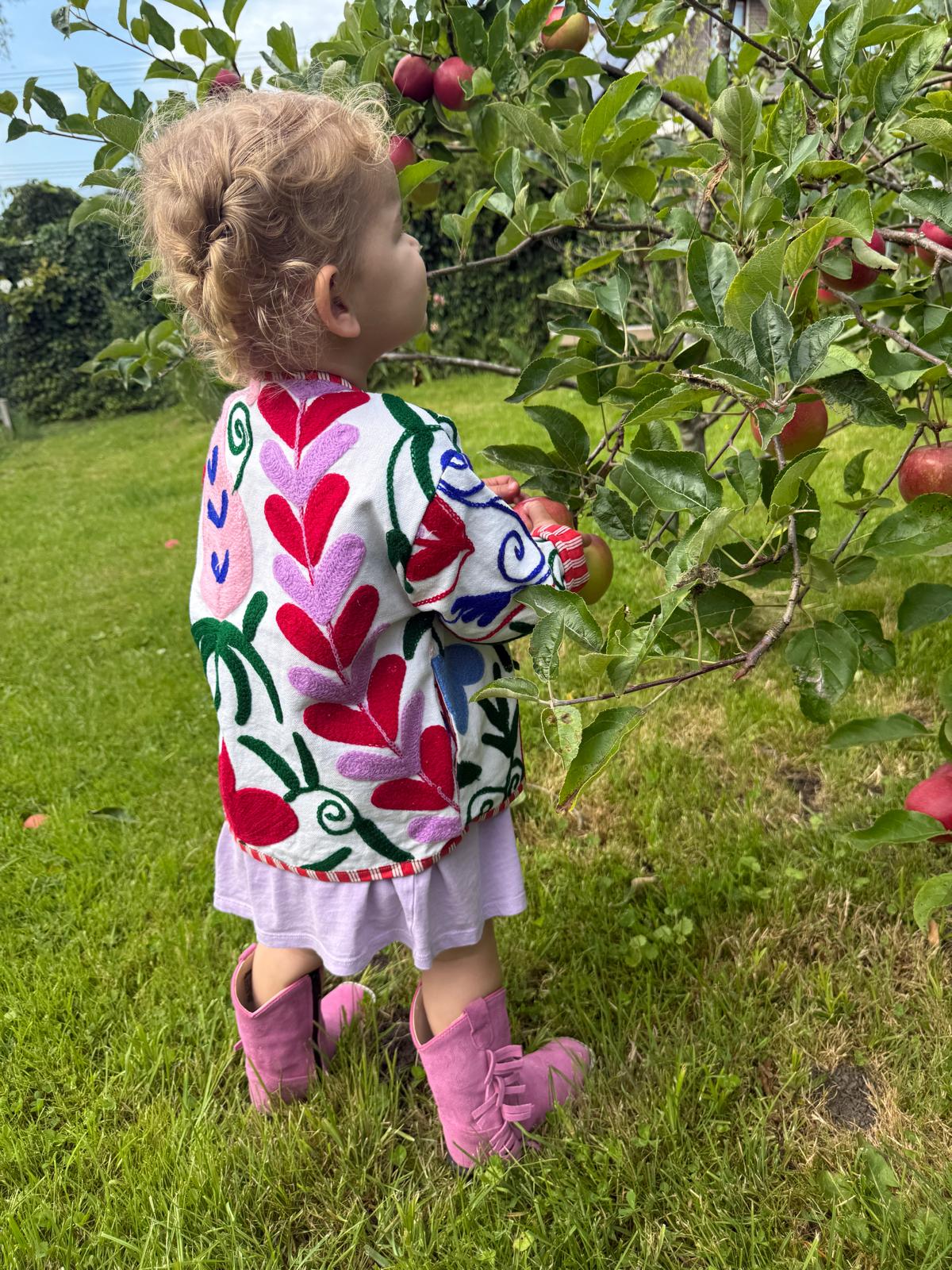Cotton embroidery KIDS jacket flowers