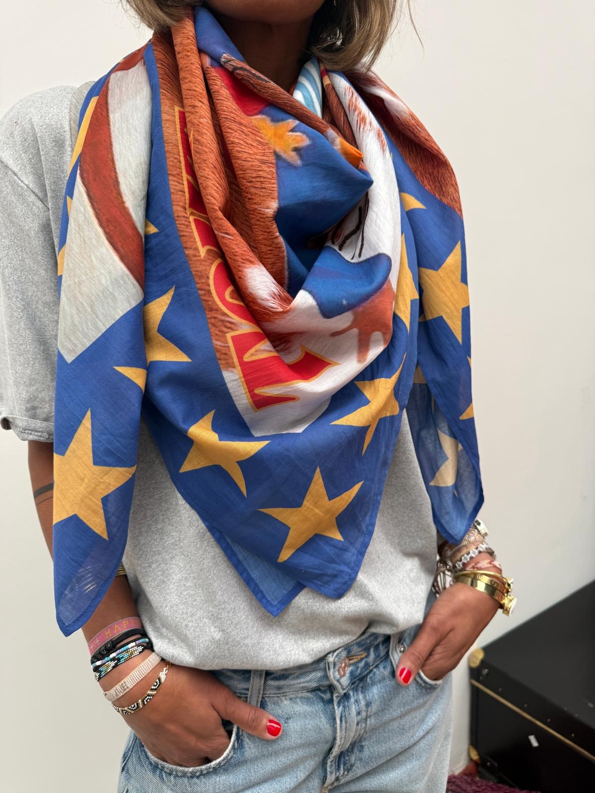 TOUT -  Amelie Sjaal COWBOY set van 3